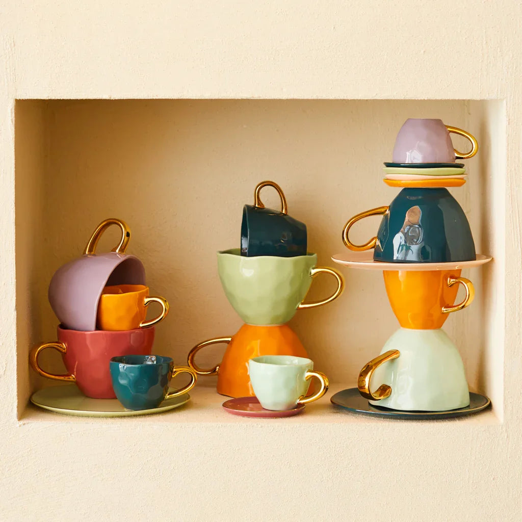 Good Morning cup Espresso Ø6 cm - Blue Green