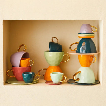 Good Morning cup Espresso Ø6 cm - Blue Green