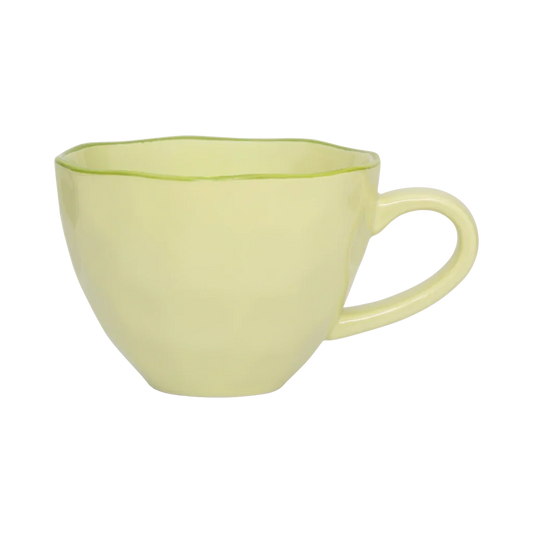 Good Morning Cup Cappuccino/Tea sculpted Pale green