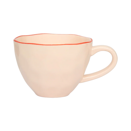 Good Morning Cup Cappuccino/Tea sculpted Old pink